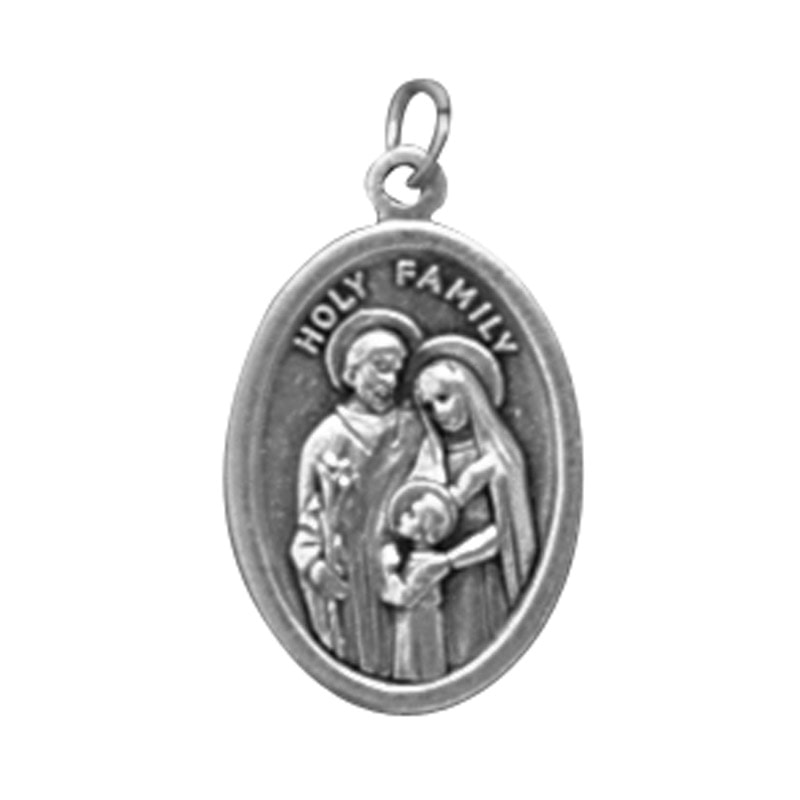 Holy Family/Holy Spirit Oxidized Medal | My Religious Gift Shop